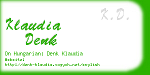 klaudia denk business card